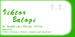 viktor balogi business card